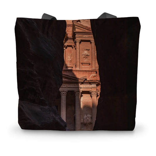 Al Khazneh Siq Canvas Tote Bag