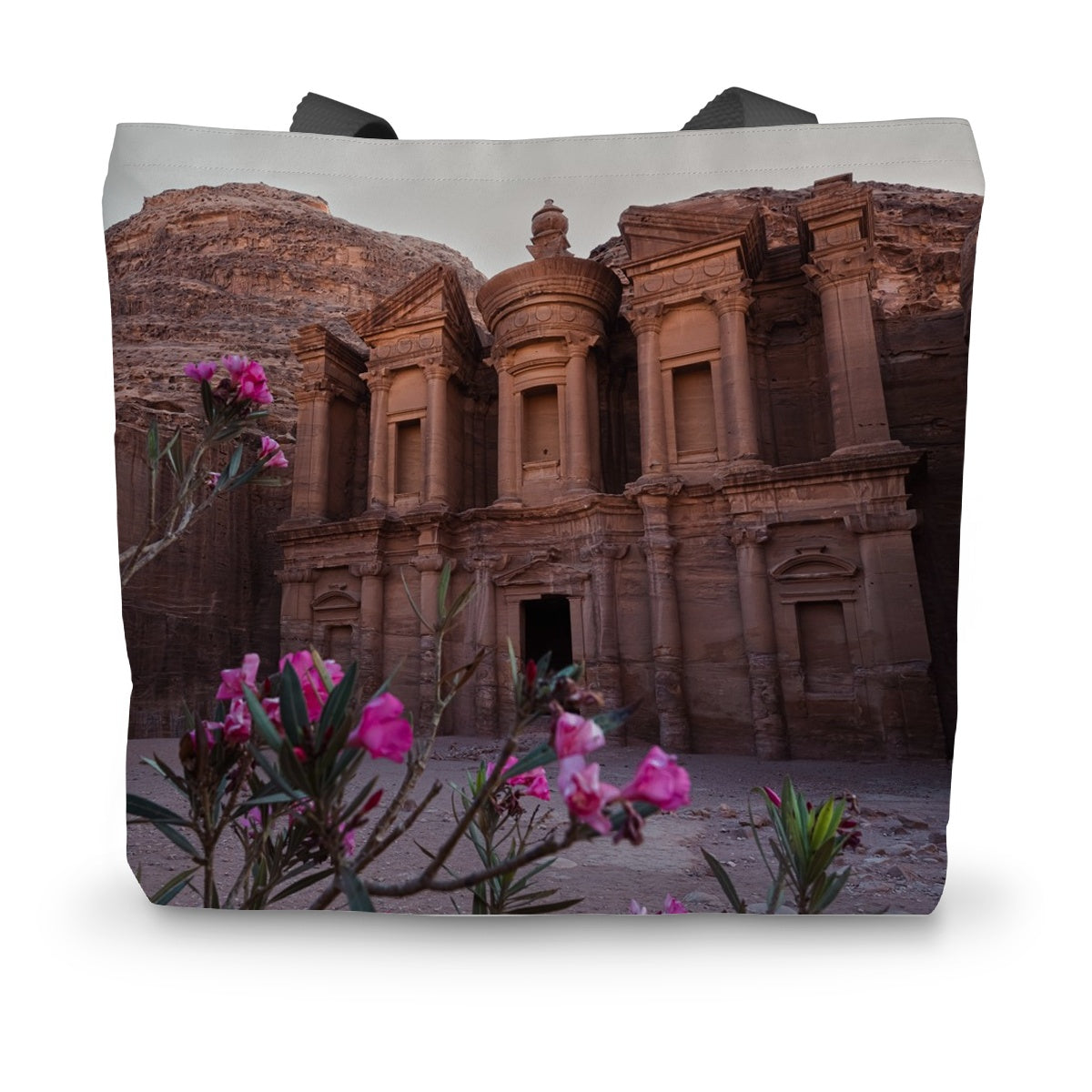 Ad Deir in Bloom Petra Canvas Tote Bag